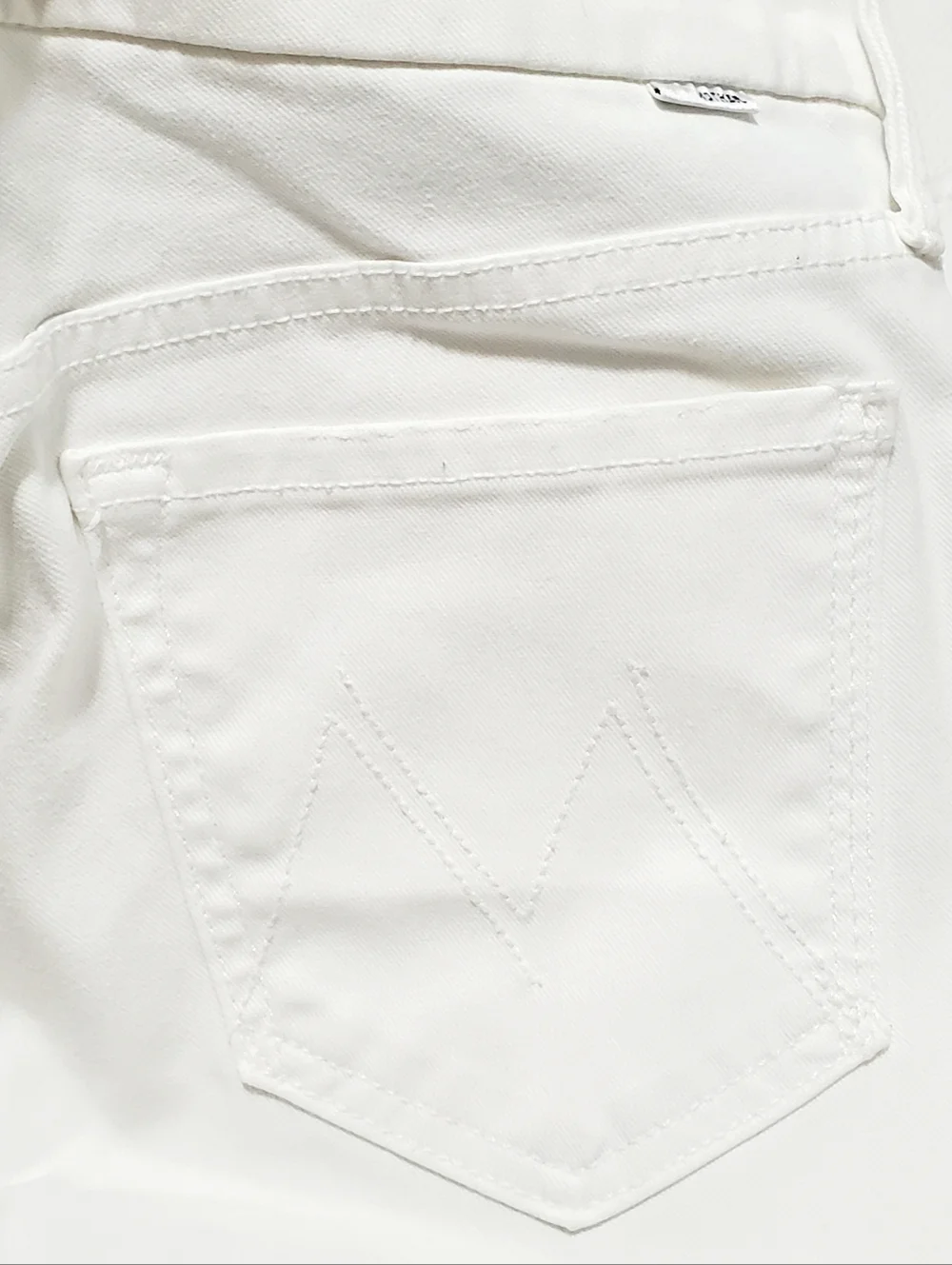 MOTHER The Looker Crop Jeans Glass Slipper White 28 Waist